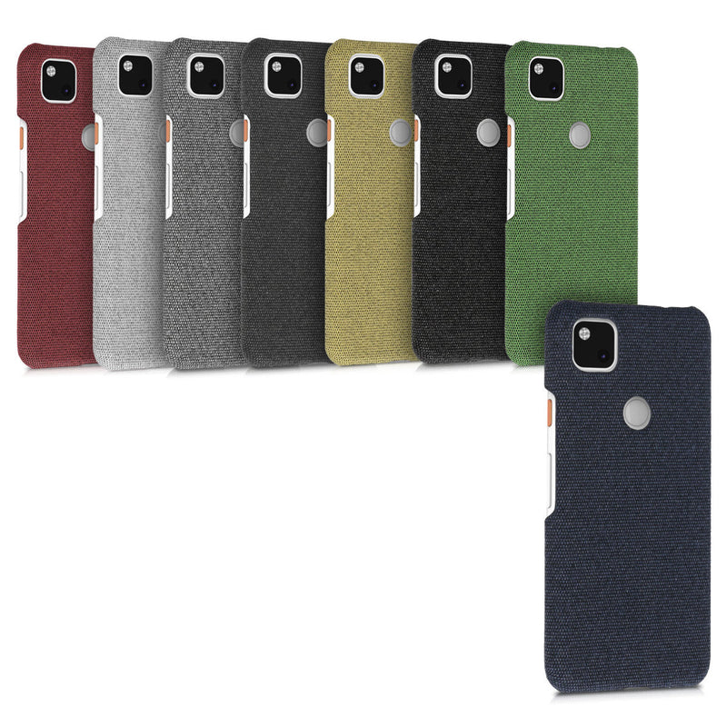kwmobile Case Compatible with Google Pixel 4a - Cover - Fabric Cover Phone Case - Back Cover