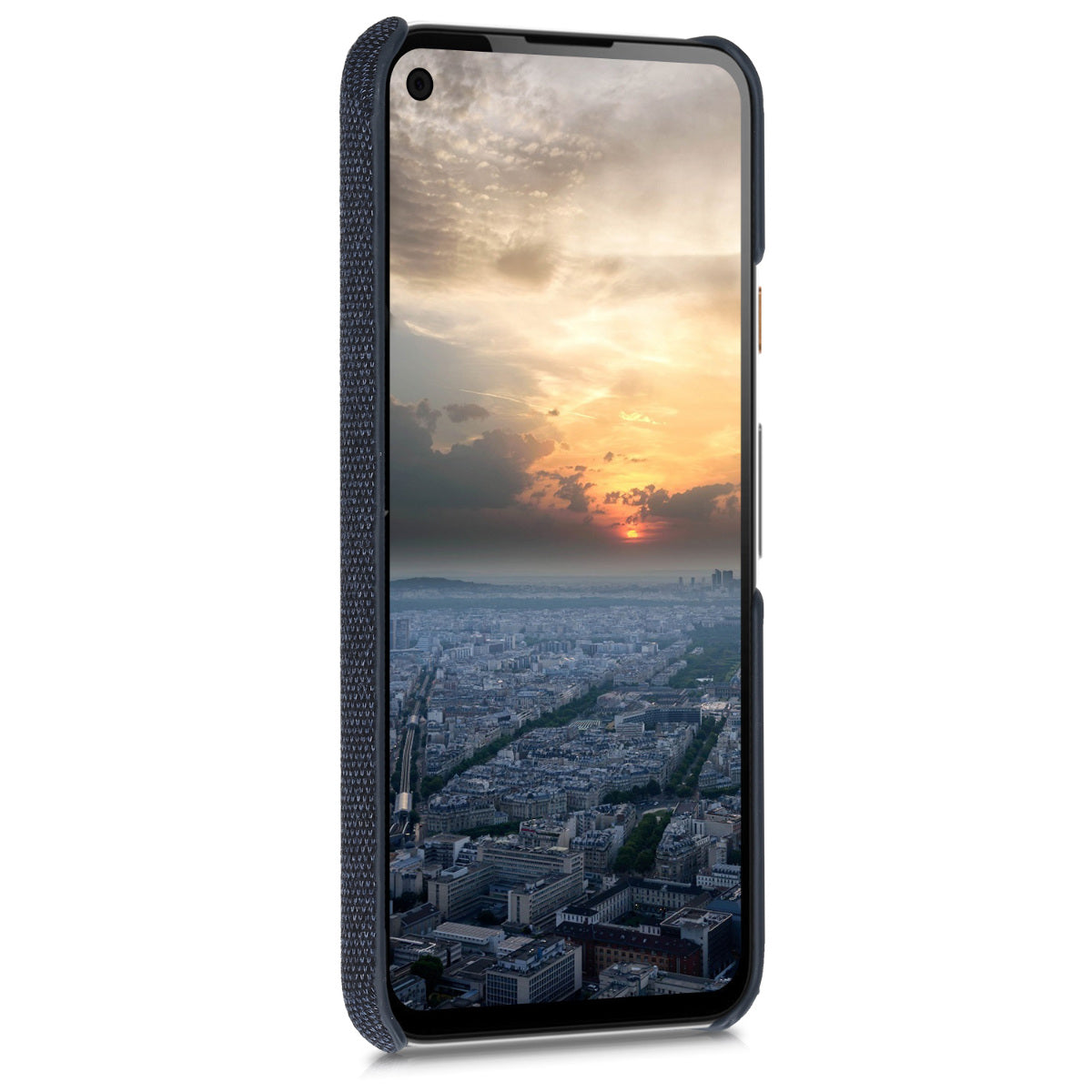 kwmobile Case Compatible with Google Pixel 4a - Cover - Fabric Cover Phone Case - Back Cover