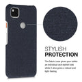 kwmobile Case Compatible with Google Pixel 4a - Cover - Fabric Cover Phone Case - Back Cover