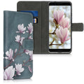 kwmobile Wallet Case Compatible with Google Pixel 3a Case - Cover with Stand and Card Slots
