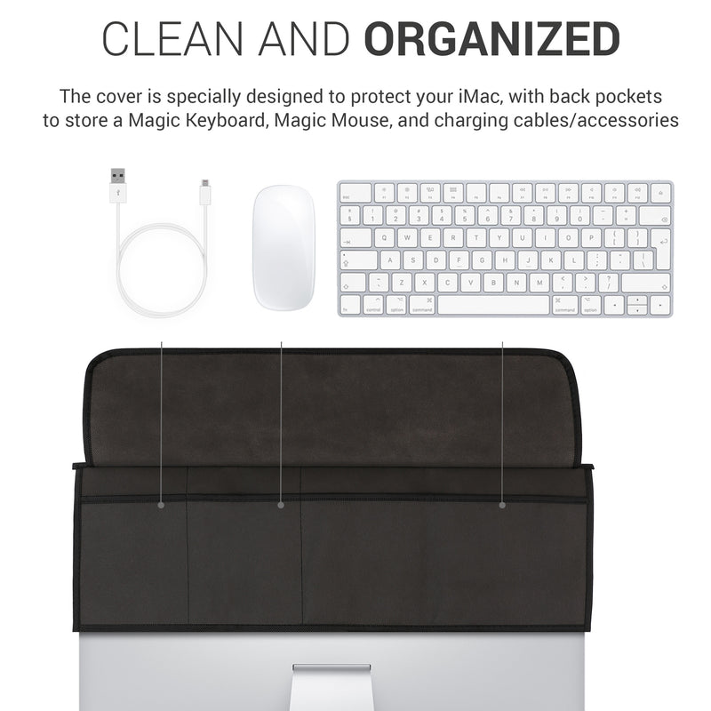 kwmobile Case compatible with Apple iMac 27" / iMac Pro 27" - with Pocket for Apple Magic Keyboard, Magic Mouse and Cable