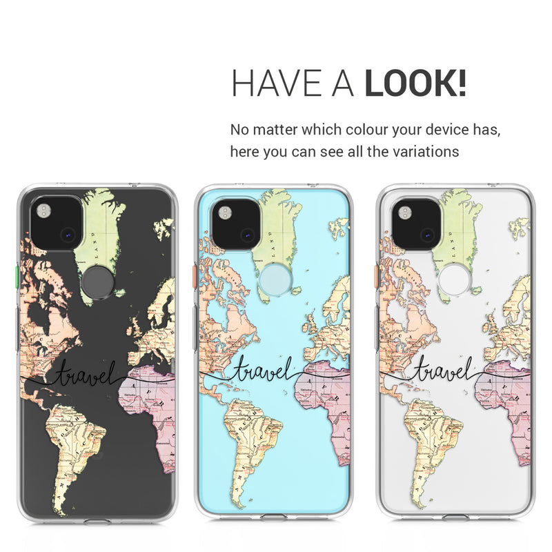 kwmobile Case Compatible with Google Pixel 4a - Silicone Transparent