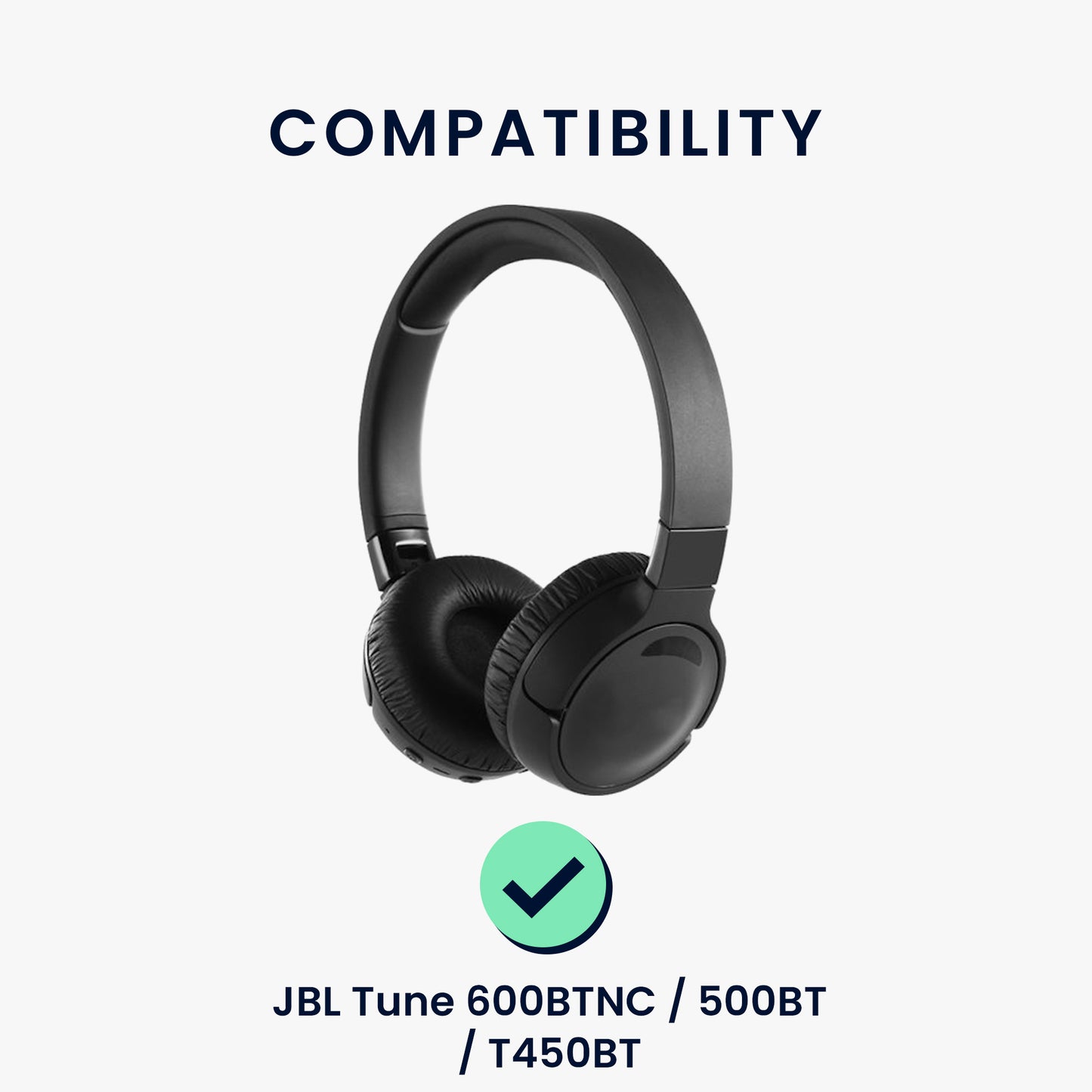kwmobile Ear Pads for JBL Tune 600 / 500BT / 510BT / 520BT / 450 Ear Cushions Replacement Parts Headphone Replacement Pads Over Ear Headphones