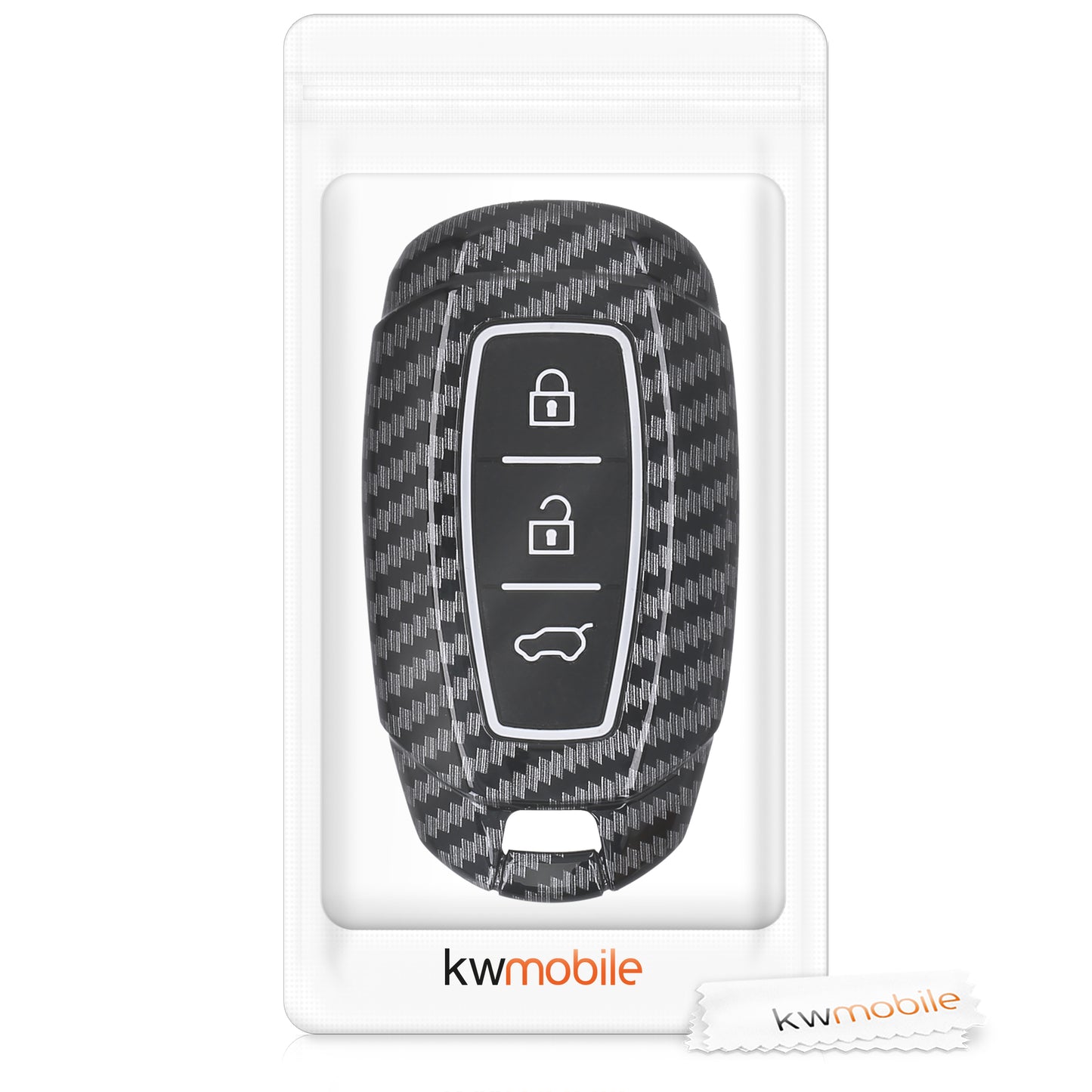 kwmobile Car Key Cover compatible with Hyundai 3-Button Car Key Keyless Go Hard Case Protective Cover Key Case