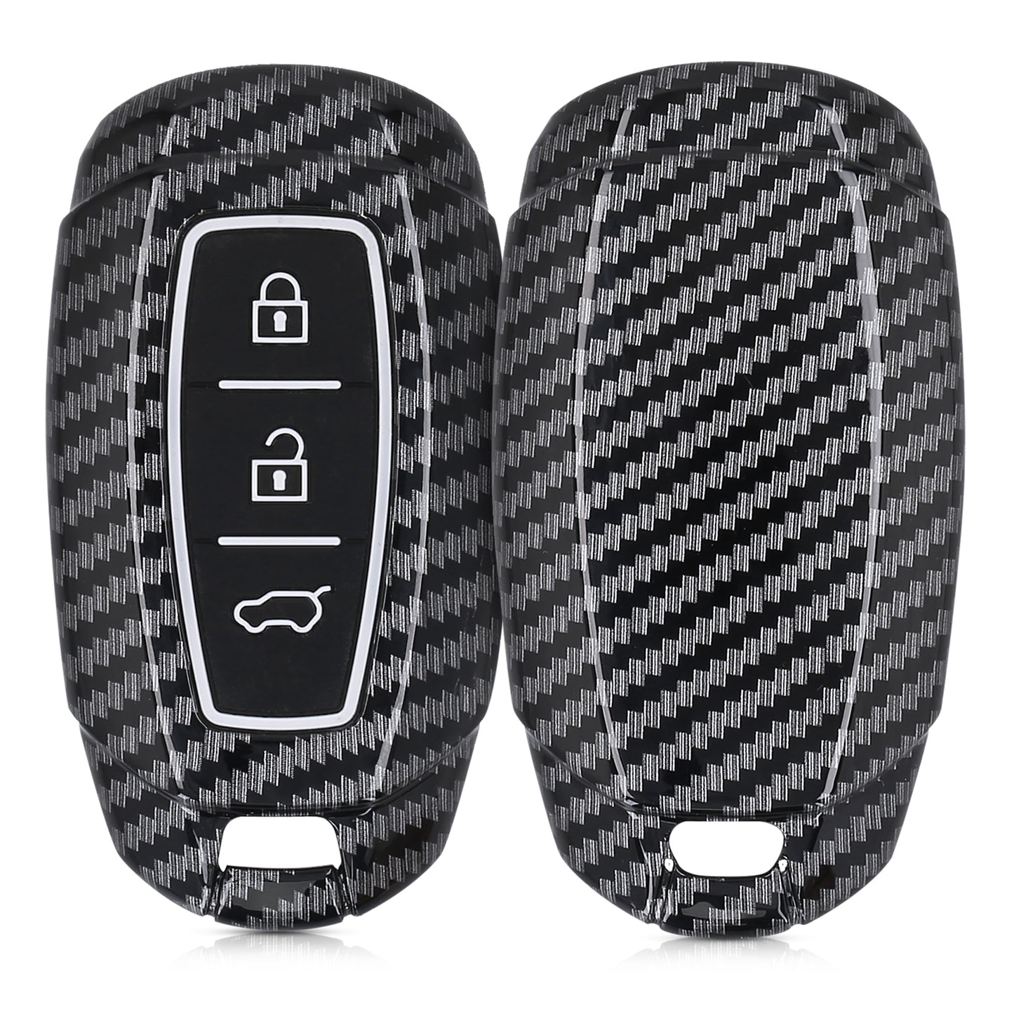 kwmobile Car Key Cover compatible with Hyundai 3-Button Car Key Keyless Go Hard Case Protective Cover Key Case