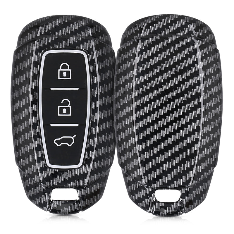 kwmobile Car Key Cover compatible with Hyundai 3-Button Car Key Keyless Go Hard Case Protective Cover Key Case