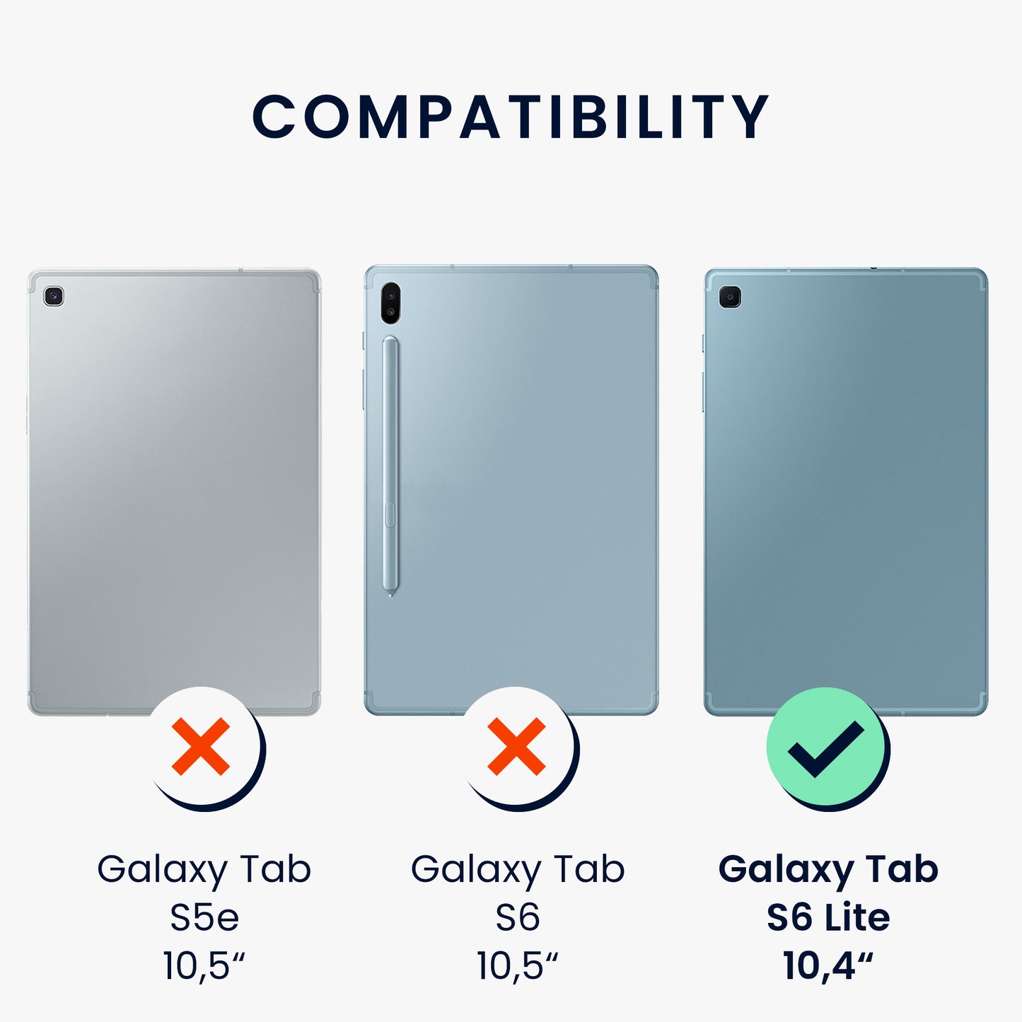kwmobile Case Compatible with Samsung Galaxy Tab S6 Lite (2024/2022/2020) Tablet Cover