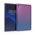 kwmobile Case Compatible with Samsung Galaxy Tab S6 Lite - Silicone Case - Tablet Cover Case - Lavender Turquoise Transparent