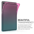 kwmobile Case Compatible with Samsung Galaxy Tab S6 Lite - Silicone Case - Tablet Cover Case - Lavender Turquoise Transparent