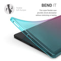 kwmobile Case Compatible with Samsung Galaxy Tab S6 Lite - Silicone Case - Tablet Cover Case - Lavender Turquoise Transparent