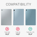 kwmobile Case Compatible with Samsung Galaxy Tab S6 Lite - Silicone Case - Tablet Cover Case - Lavender Turquoise Transparent