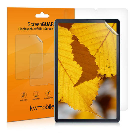 kwmobile 2x Tablet Schutzfolie kompatibel mit Samsung Galaxy Tab S6 Lite (2024/2022/2020) Folie - Full Screen Protector - Tablet Displayfolie entspiegelt Transparent  