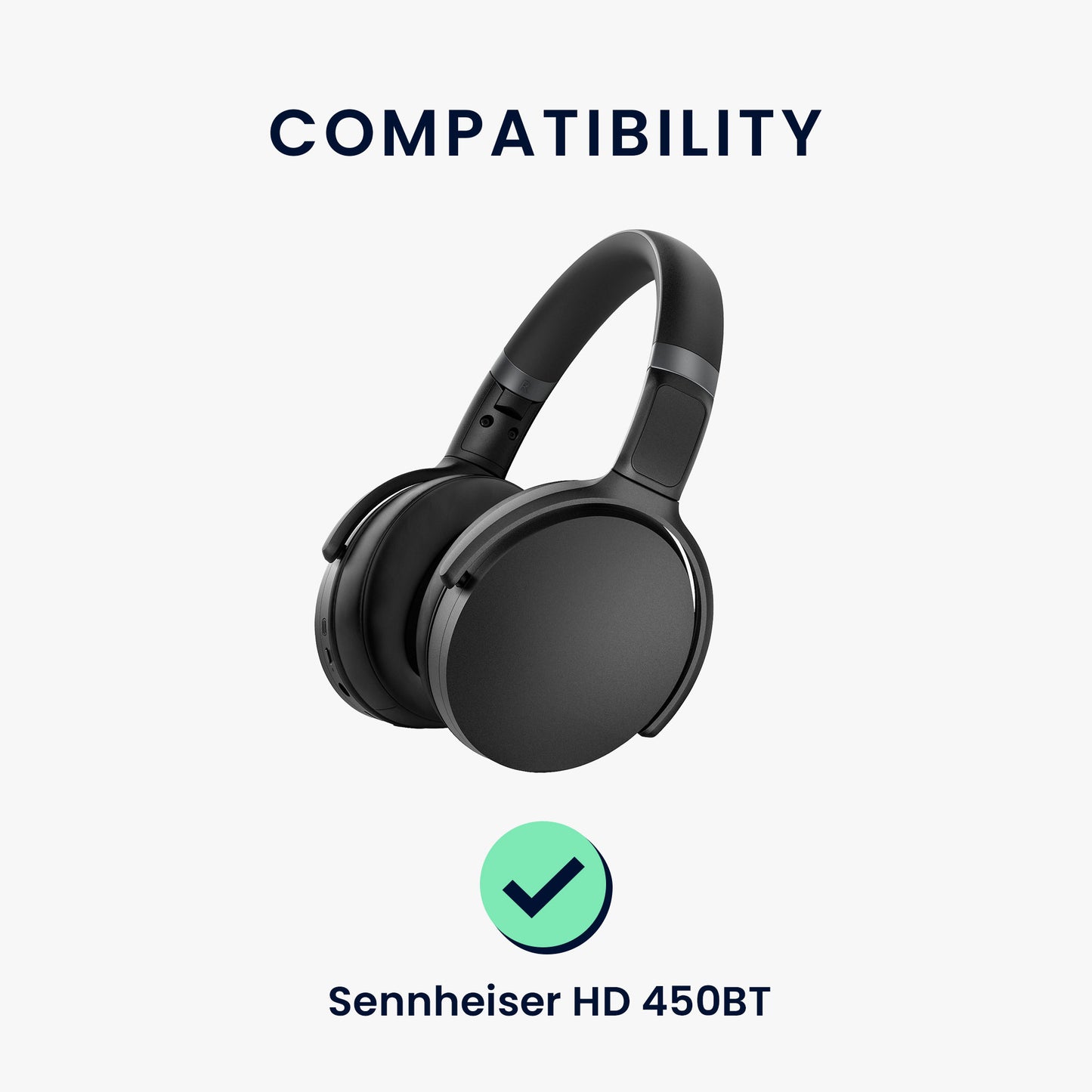 kwmobile Ear Pads for Sennheiser HD450BT / HD350BT Earpads Replacement Headphone Spare Parts Headphone Replacement Pads for Over-Ear Headphones