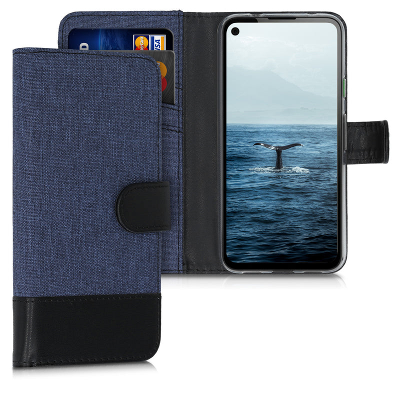 kwmobile Wallet Case compatible with Google Pixel 4a - Case with Stand - Phone Cover Card Slots