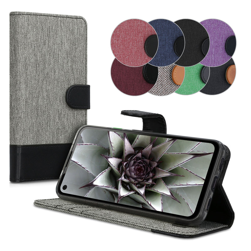kwmobile Wallet Case compatible with Google Pixel 4a - Case with Stand - Phone Cover Card Slots