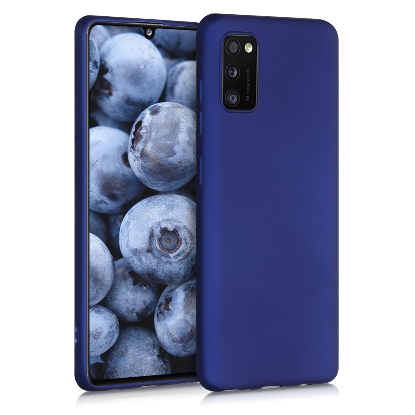 kwmobile Phone Case for Samsung Galaxy A41 - Metallic Shimmer Silicone Case - Protective Cover