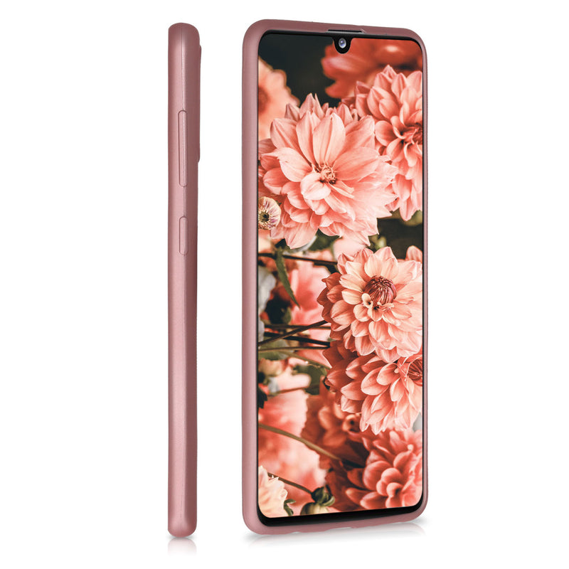 kwmobile Phone Case for Samsung Galaxy A41 - Metallic Shimmer Silicone Case - Protective Cover