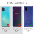 kwmobile Phone Case for Samsung Galaxy A41 - Metallic Shimmer Silicone Case - Protective Cover