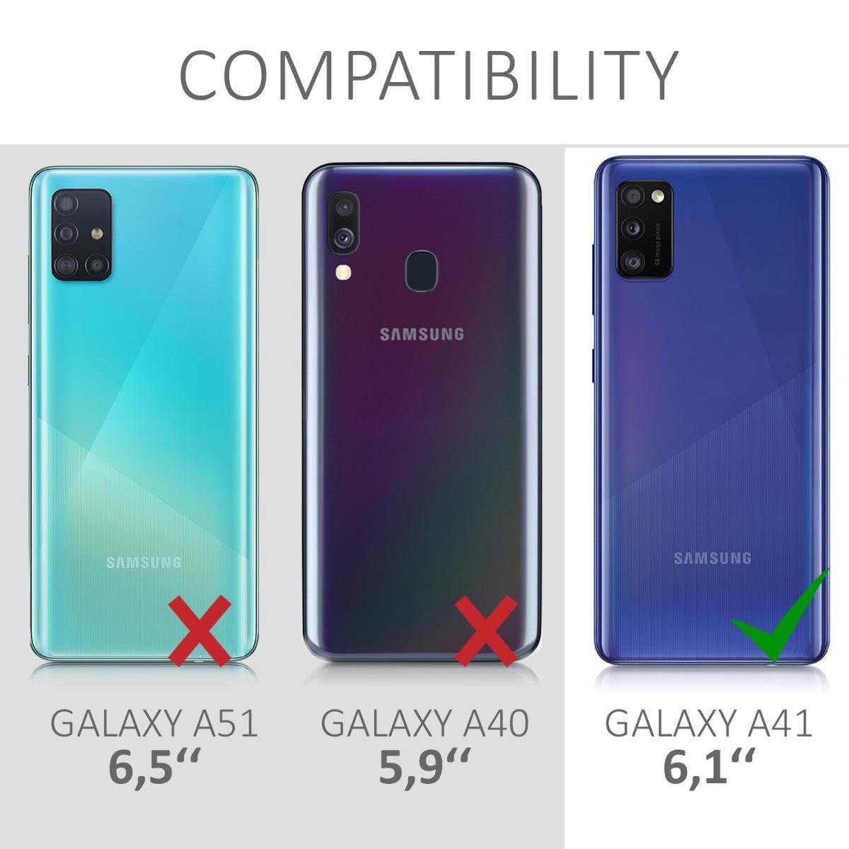 kwmobile Phone Case for Samsung Galaxy A41 - Metallic Shimmer Silicone Case - Protective Cover
