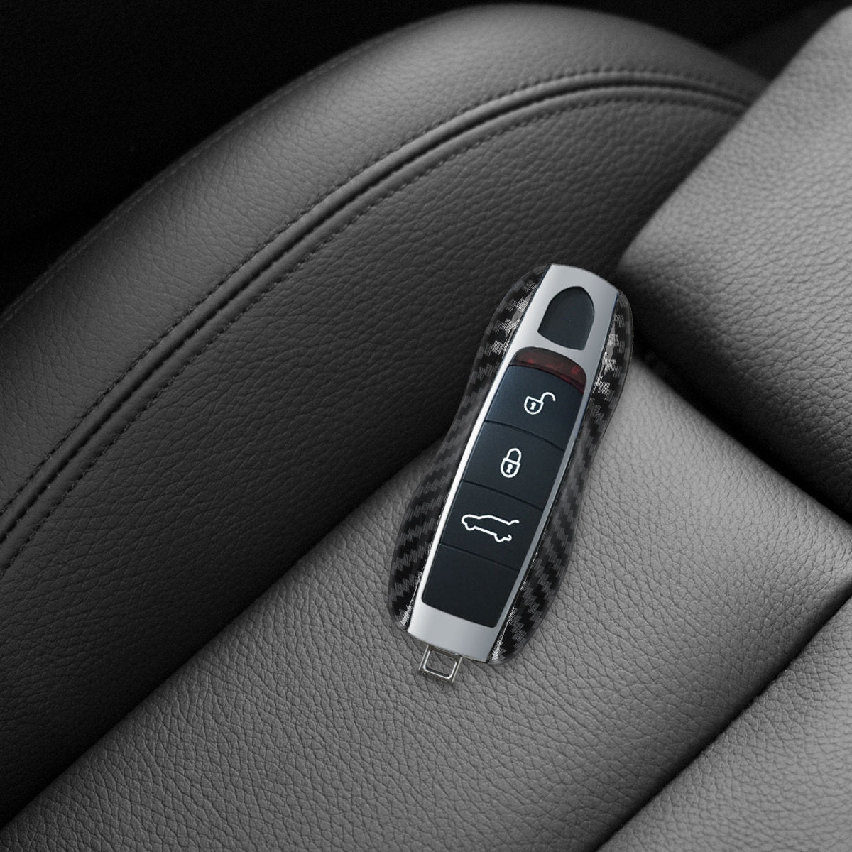 kwmobile Car Key Shell compatible with Porsche 3-Button Car Key (Keyless Only) Hard Case Protector Key Fob Cover