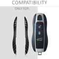 kwmobile Car Key Shell compatible with Porsche 3-Button Car Key (Keyless Only) Hard Case Protector Key Fob Cover