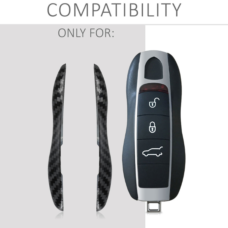 kwmobile Car Key Shell compatible with Porsche 3-Button Car Key (Keyless Only) Hard Case Protector Key Fob Cover