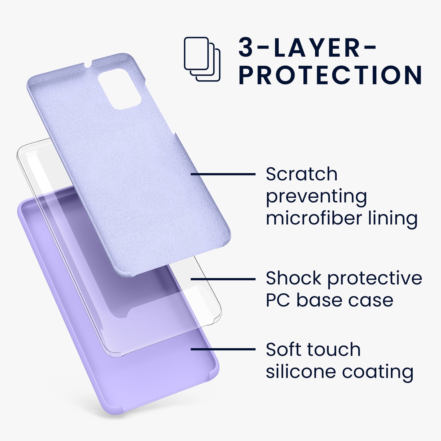 kwmobile Phone Case for Samsung Galaxy A41 - Silicone Case - Wireless Charging - Protective Cover