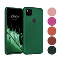 kwmobile Case kompatibel mit Google Pixel 4a Hülle - Schutzhülle aus Silikon metallisch schimmernd - Handyhülle Metallic Rosegold Metallic Rosegold  
