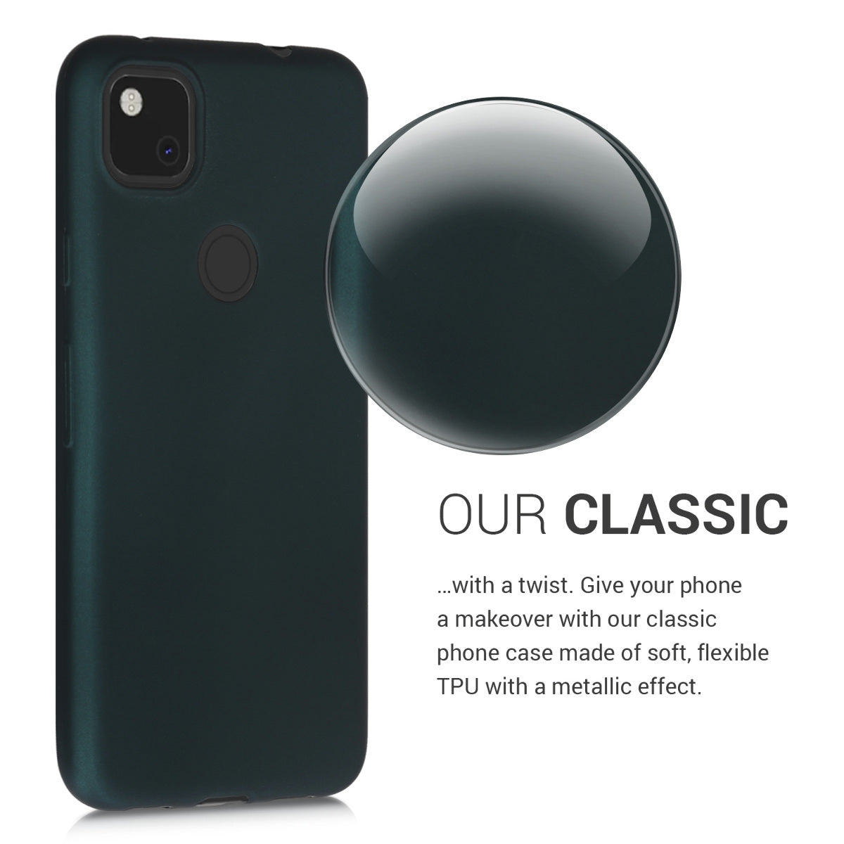 kwmobile Phone Case for Google Pixel 4a Case Silicone Cover Protective Cover