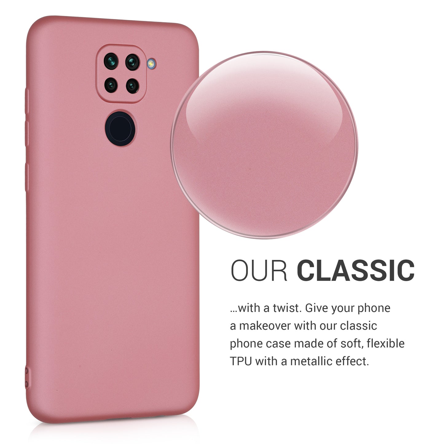 kwmobile Phone Case for Xiaomi Redmi Note 9 - Silicone Case - Protective Cover
