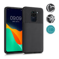 kwmobile Hülle kompatibel mit Xiaomi Redmi Note 9 - Handyhülle Silikon Case - Don't touch my Phone Weiß Schwarz Weiß  [dsg01]
