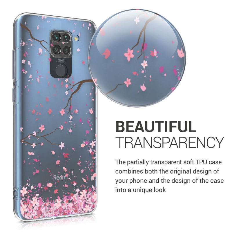 kwmobile Case Compatible with Xiaomi Redmi Note 9 - Transparent Silicone Case