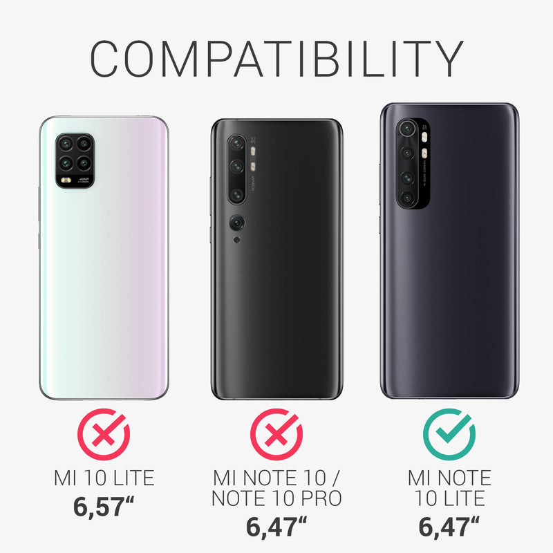 kwmobile Phone Case for Xiaomi Mi Note 10 Lite - Soft Silicone Cover - Protective Case