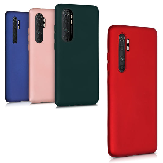 kwmobile Case kompatibel mit Xiaomi Mi Note 10 Lite Hülle - Schutzhülle aus Silikon metallisch schimmernd - Handyhülle Metallic Karibikblau Metallic Karibikblau  
