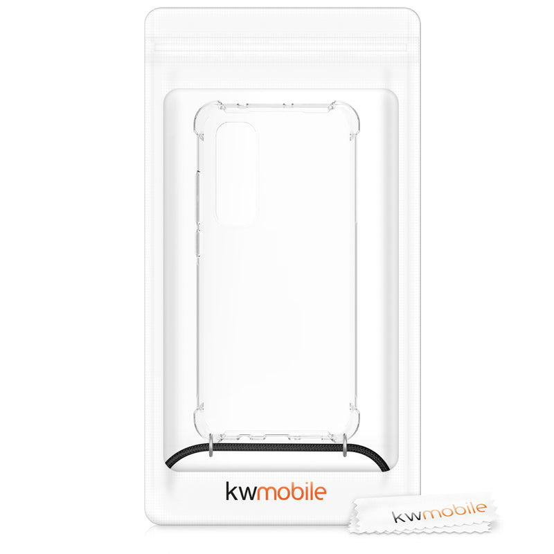 kwmobile Necklace Case compatible with Xiaomi Mi Note 10 Lite Silicone Cover with Lanyard Phone Case