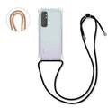 kwmobile Necklace Case kompatibel mit Xiaomi Mi Note 10 Lite Hülle - Silikon Cover mit Handykette - Band Handyhülle Schwarz Transparent Schwarz  