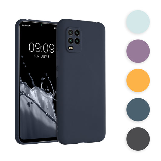 kwmobile Handyhülle kompatibel mit Xiaomi Mi 10 Lite (5G) Hülle - Handy Case aus weichem Silikon in Schwarz matt Schwarz matt  
