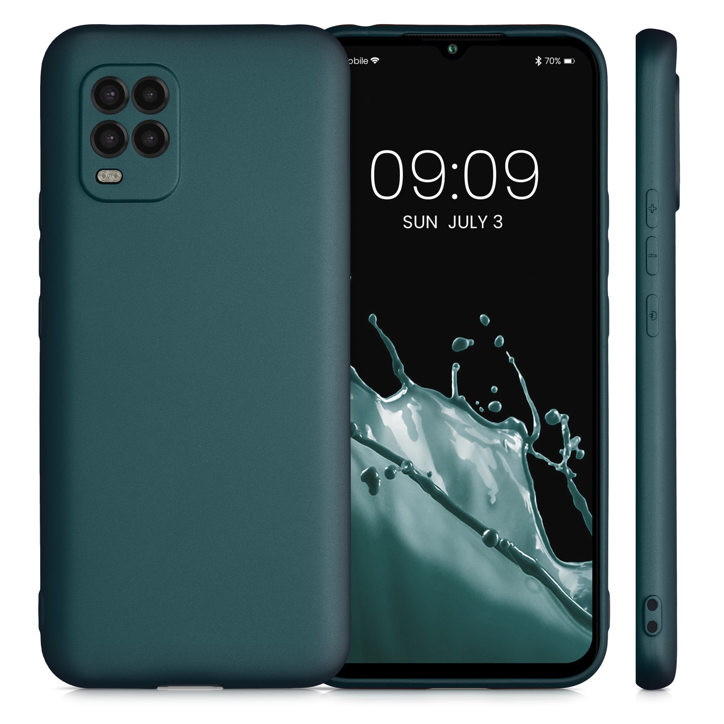 kwmobile Phone Case for Xiaomi Mi 10 Lite (5G) - Metallic Shimmering Silicone Case - Protective Cover