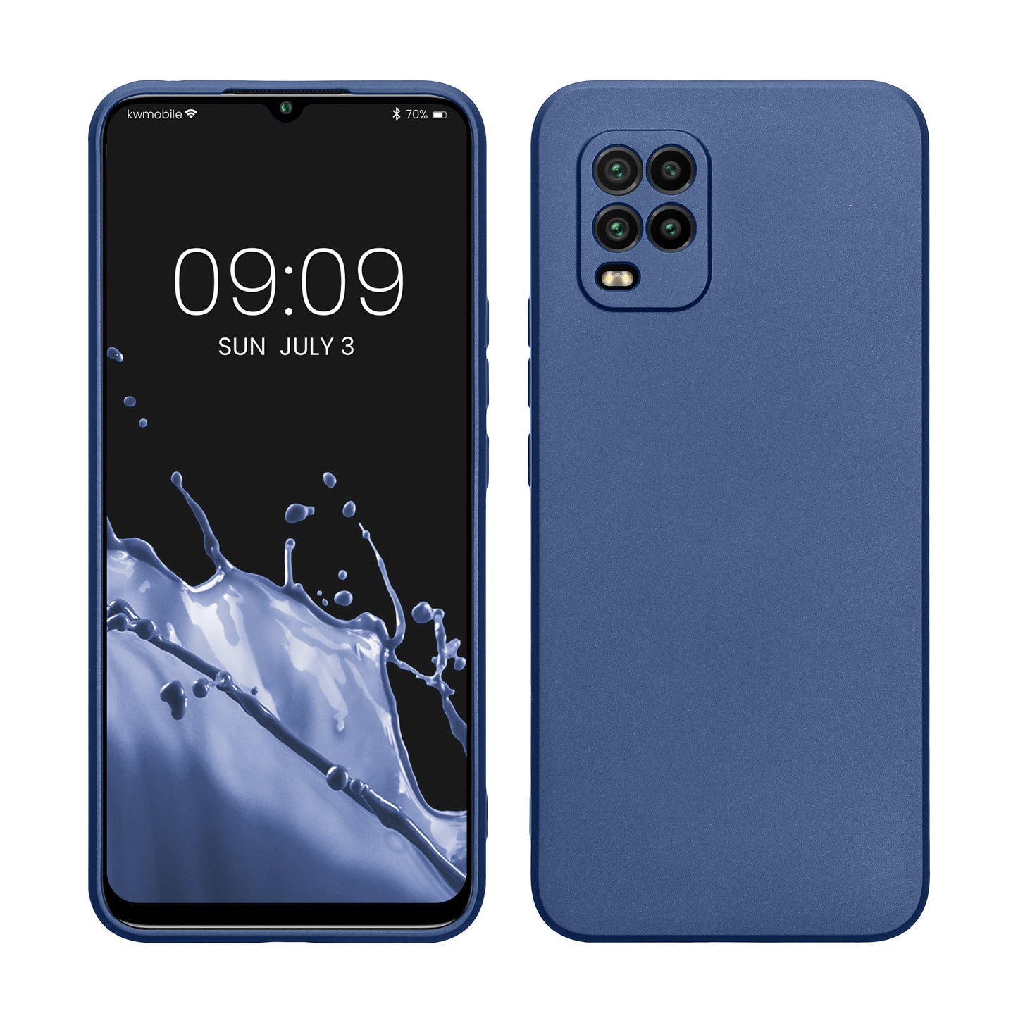 kwmobile Phone Case for Xiaomi Mi 10 Lite (5G) - Metallic Shimmering Silicone Case - Protective Cover