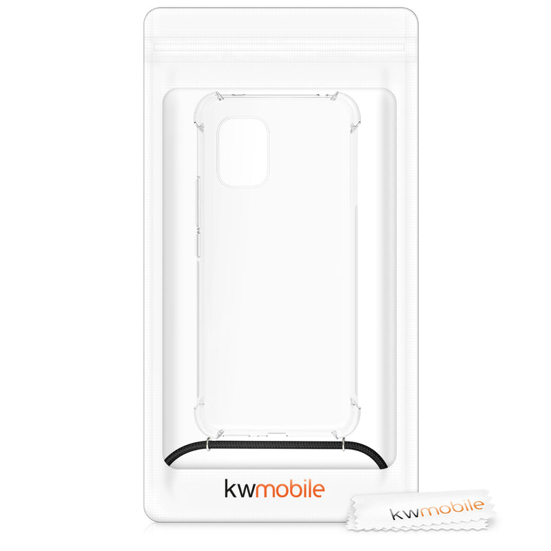 kwmobile Necklace Case compatible with Xiaomi Mi 10 Lite (5G) - Silicone Cover with Lanyard - Strap Phone Case