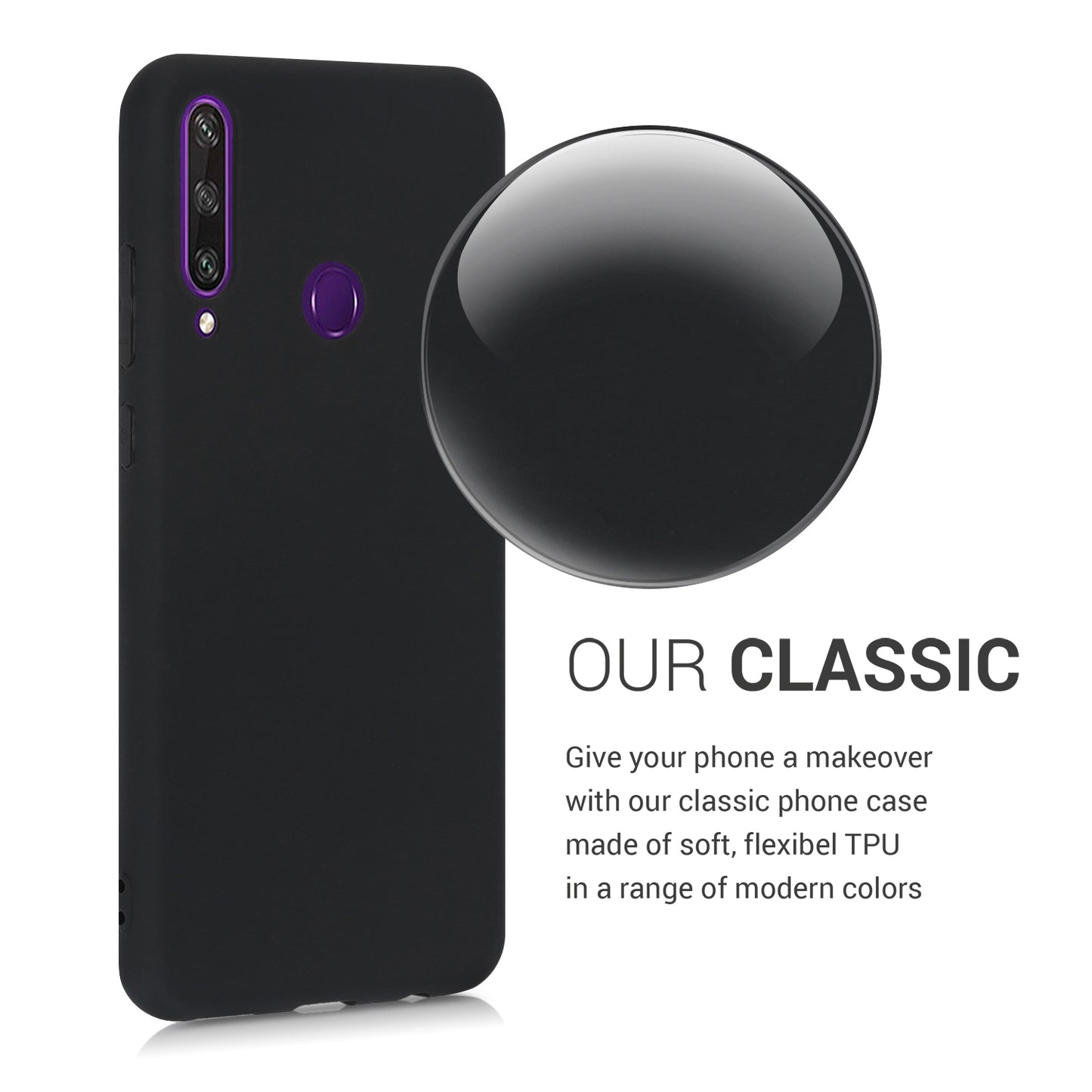 kwmobile Phone Case for Huawei Y6p Case Wireless Charging Protective Cover
