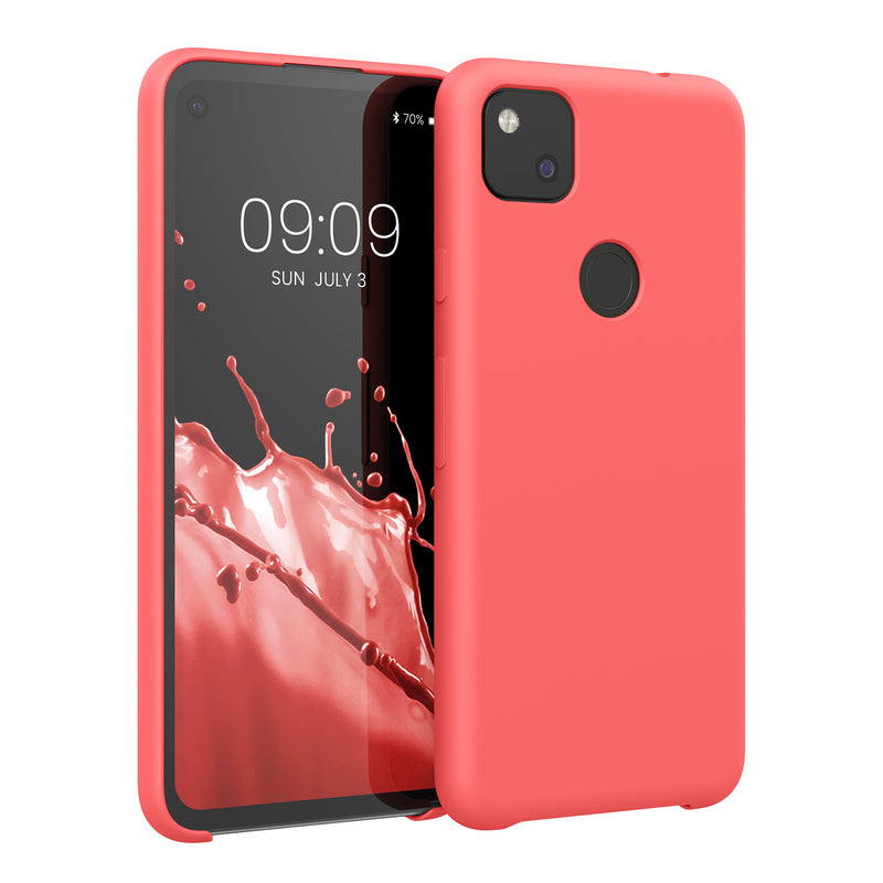 kwmobile Phone Case for Google Pixel 4a - Silicone Case - Wireless Charging - Protective Cover