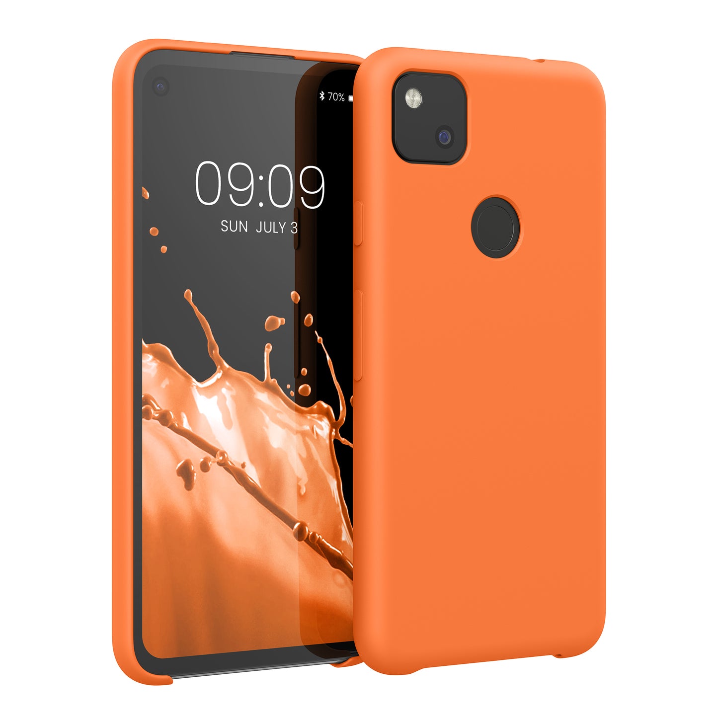 kwmobile Phone Case for Google Pixel 4a - Silicone Case - Wireless Charging - Protective Cover