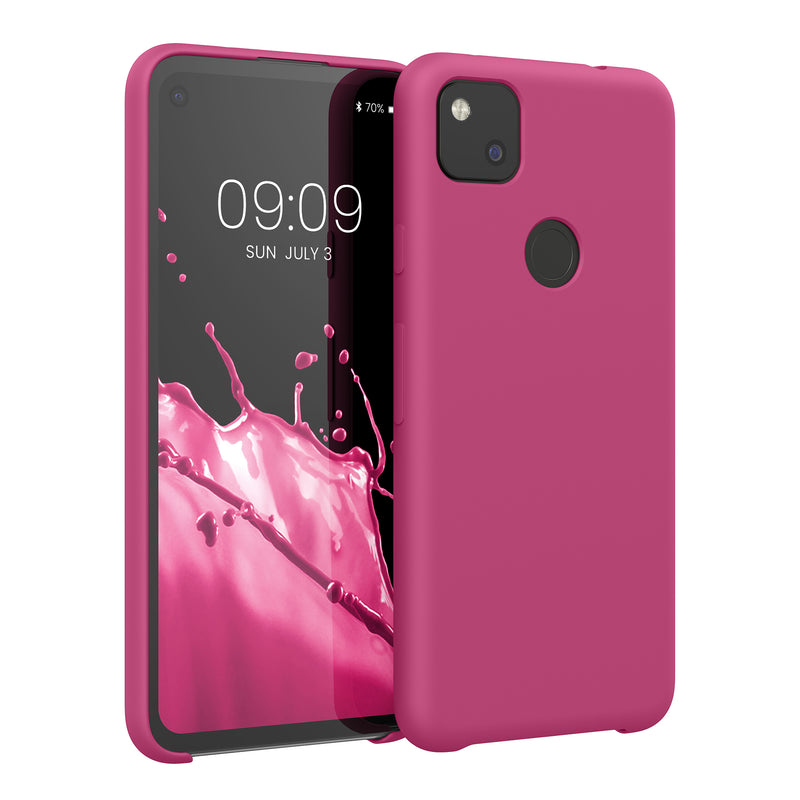 kwmobile Phone Case for Google Pixel 4a - Silicone Case - Wireless Charging - Protective Cover