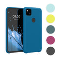 kwmobile Hülle kompatibel mit Google Pixel 4a Hülle - Silikon Handy Case - Handyhülle weiche Oberfläche - kabelloses Laden - Helle Iris Helle Iris  