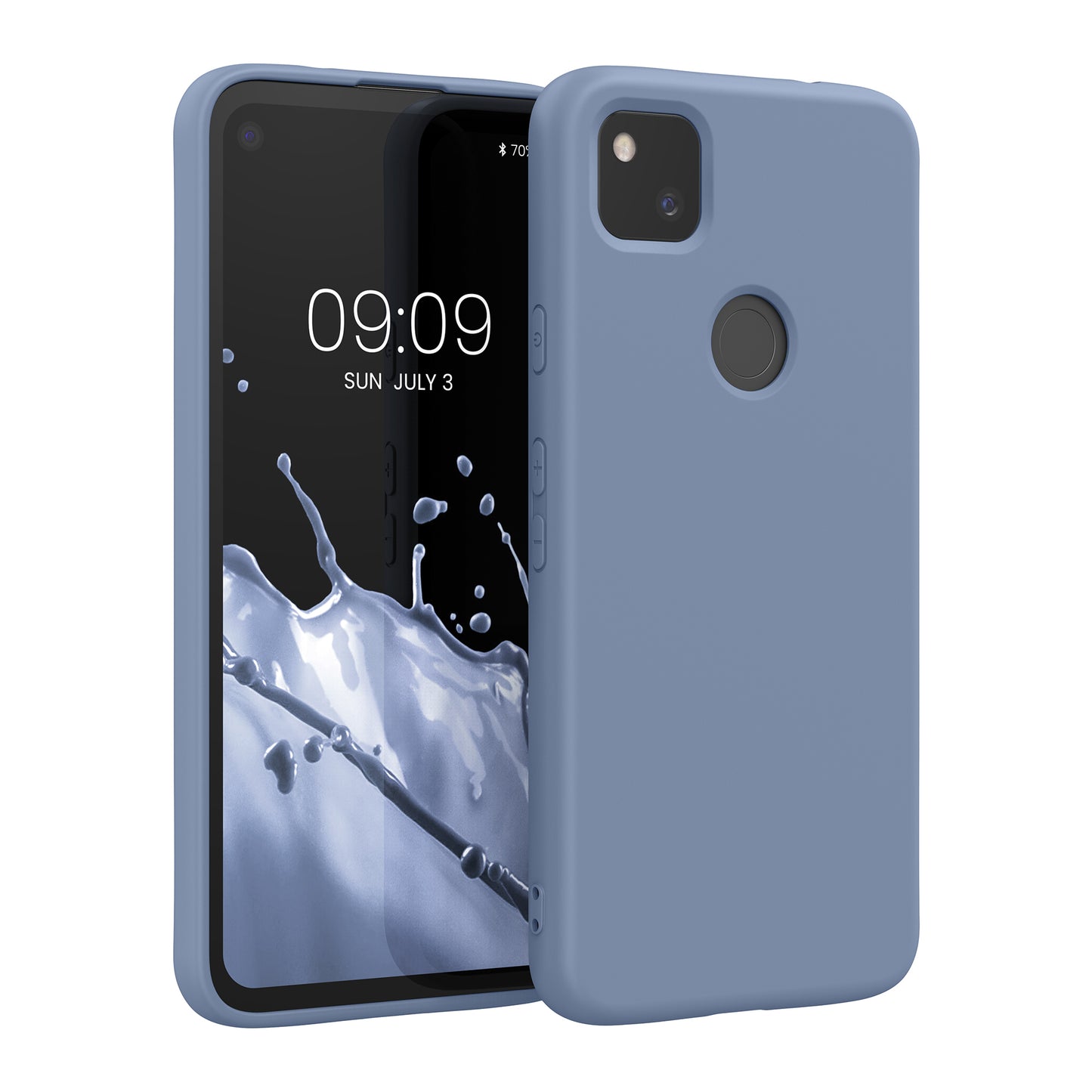 kwmobile Case Compatible with Google Pixel 4a Case Rubberized Silicone Phone Case Protective Cover for Wireless Charging Case