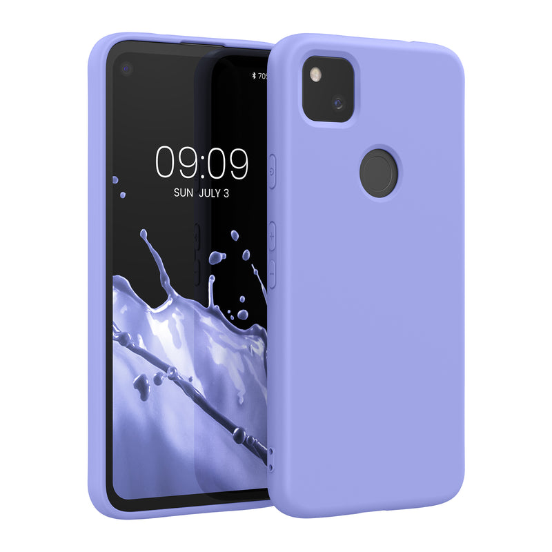 kwmobile Case Compatible with Google Pixel 4a Case Rubberized Silicone Phone Case Protective Cover for Wireless Charging Case