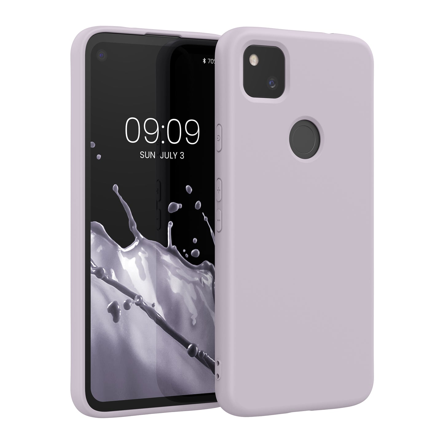 kwmobile Case Compatible with Google Pixel 4a Case Rubberized Silicone Phone Case Protective Cover for Wireless Charging Case