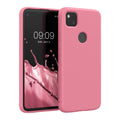 kwmobile Case Compatible with Google Pixel 4a Case Rubberized Silicone Phone Case Protective Cover for Wireless Charging Case