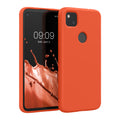 kwmobile Case Compatible with Google Pixel 4a Case Rubberized Silicone Phone Case Protective Cover for Wireless Charging Case